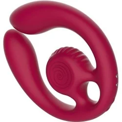 Snail Vibe - Gizi Duo Estimulador De Casais Com Controle Remoto Burgundy