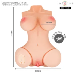 Intense Deep Touch - Vero Torso, Ânus E Vagina Com Sucção, Calor, Vibração E Efeitos De Voz Com Controle Remoto 5,5 Kg