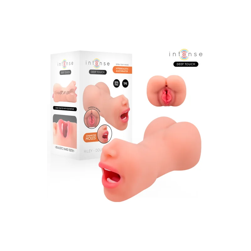Intense Deep Touch - Masturbador Riley Com Dupla Boca e Vagina