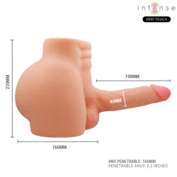 Intense Deep Touch - Torso Richie Com Ânus e Dildo Realista Com Função De Empurrar e Vibrar, Controle Remoto, 4,7 Kg