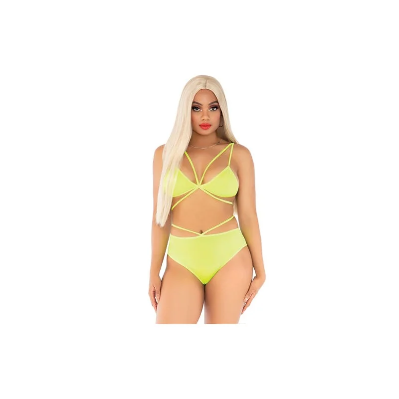 Leg Avenue - Top e Calça Amarelo Com Alças