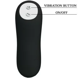 Pretty Love - Plug Anal Estimulação Extra De Silicone e 12 Modos De Vibração Preto