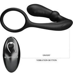 Pretty Love - Anel Anal e Vibrador Warren Black