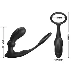 Pretty Love - Anel Anal e Vibrador Warren Black