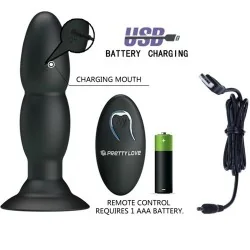 Pretty Love - Vibrador Love Plug e Rotação Por Controle Remoto