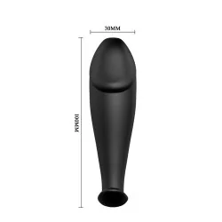 Pretty Love - Silicone Anal Plug Forma De Pênis e 12 Modos De Vibração Preto