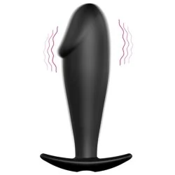 Pretty Love - Silicone Anal Plug Forma De Pênis e 12 Modos De Vibração Preto