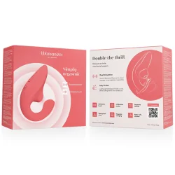 Womanizer- Vibrador Estimulador Blend Rabbit Rosa Vibrante