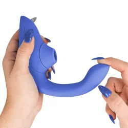 Womanizer- Vibrador Estimulador Blend Rabbit Azul Vibrante