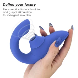 Womanizer- Vibrador Estimulador Blend Rabbit Azul Vibrante