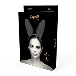 Coquette Chic Desire Headband With Bunny Ears Preto