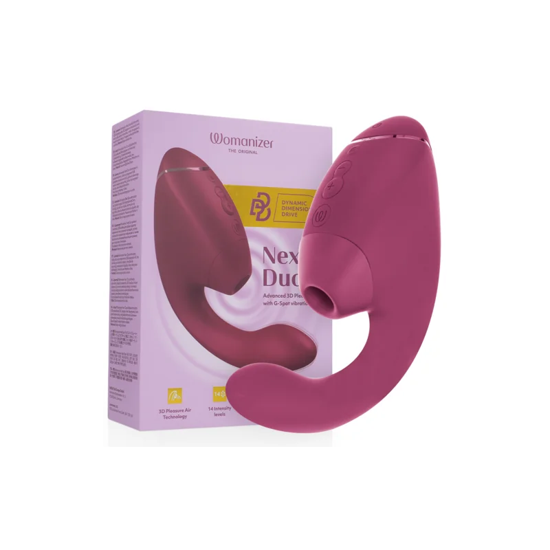 Womanizer - Duo Next Estimulador Duplo De Clitor e Ponto G Rosa Escuro