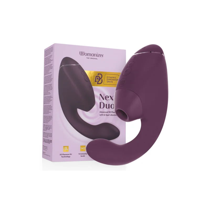 Womanizer - Duo Next Estimulador Duplo De Clitóris e Ponto G Roxo Escuro