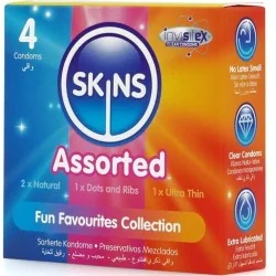 Skins - Pacote Com 4 Preservativos Variados