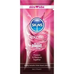 Skins - Excite Lubrificante Á Base De Água Dose Única De 5 ML