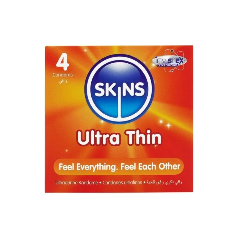 Skins - Preservativos Ultra Finos Premium Pacote De 4