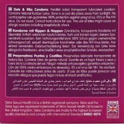 Skins - Dots & Ribs Premium Preservativos Pacote 4