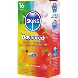 Skins - Preservativos Premium Multi Sabores Pacote Com 16
