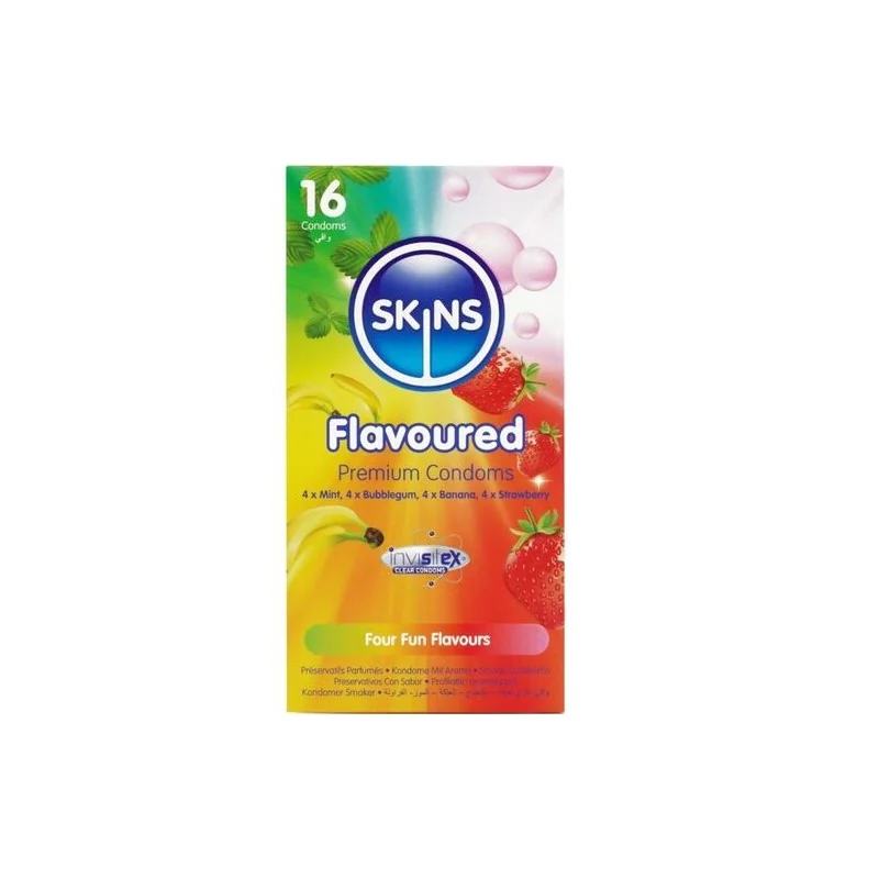 Skins - Preservativos Premium Multi Sabores Pacote Com 16