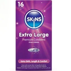 Skins - Preservativos Extra Grande Premium Pacote Com 16