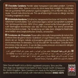 Skins - Pacote Com 4 Preservativos Chocolates Premium