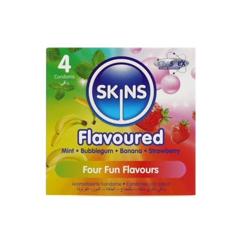 Skins - Preservativos Premium Multi Sabores Pacote 4