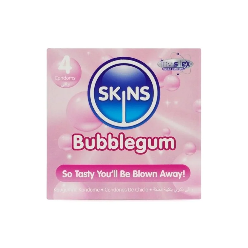 Skins - Preservativos Bubblegum Premium Pacote 4