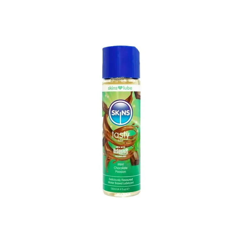 Skins - Lubrificante Saboroso À Base De Água Com Sabor De Hortelã E Chocolate 130 ML