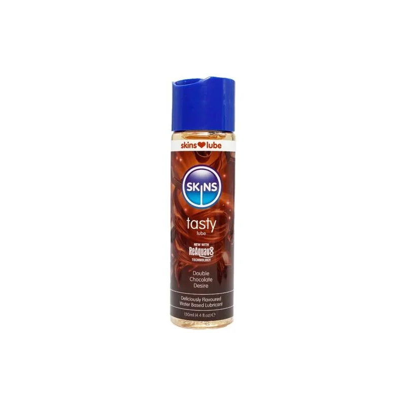 Skins - Lubrificante Saboroso À Base De Água Com Chocolate Duplo 130 ML