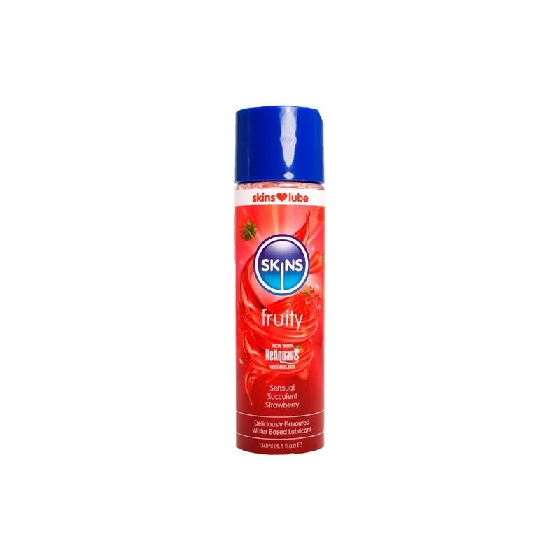 Skins - Lubrificante À Base DE Água Com Sabor Frutado De Morango 130 ML