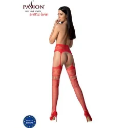 Passion - S030 Meias Vermelhas Com Liga Tamanho Único