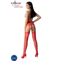 Passion - S028 Meias Vermelhas Com Liga Tamanho Único