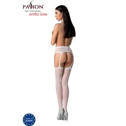 Passion - S028 Meias Brancas Com Liga Tamanho Único
