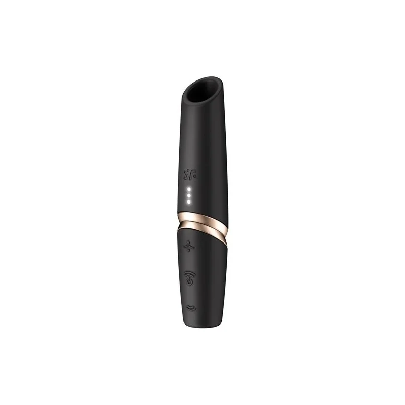 Satisfyer - Estimulador De Clitóris Perfect Kiss Wave Preto / Dourado