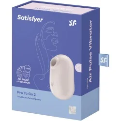 Satisfyer - Pro To Go 2 Estimulador E Vibrador De Pulso De Ar Duplo Bege