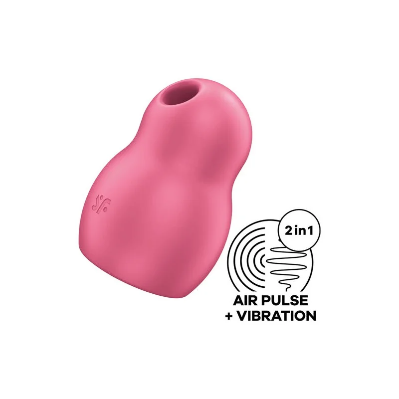 Satisfyer - Pro To Go 1 Estimulador E Vibrador De Pulso De Ar Duplo Vermelho