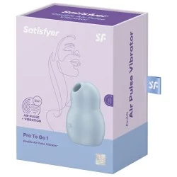 Satisfyer - Pro To Go 1 Estimulador E Vibrador De Pulso De Ar Duplo Azul