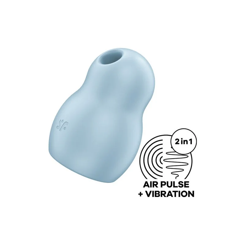 Satisfyer - Pro To Go 1 Estimulador E Vibrador De Pulso De Ar Duplo Azul