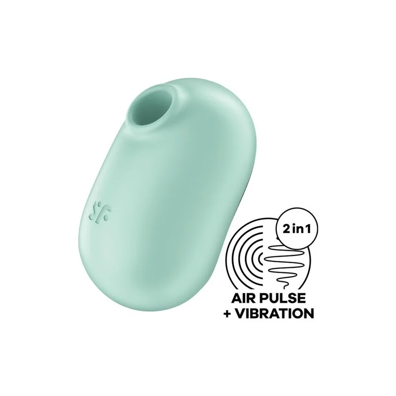 Satisfyer - Pro To Go 2 Estimulador E Vibrador De Pulso De Ar Duplo Verde