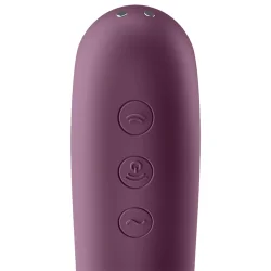 Satisfyer - Vibrador Dual Kiss Air Pulse Vinho Tinto