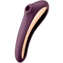 Satisfyer - Vibrador Dual Kiss Air Pulse Vinho Tinto