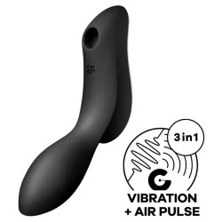 Satisfyer - Vibrador De Pulso De Ar Curvy Trinity 2 Preto
