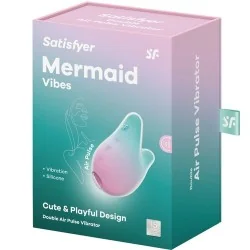 Satisfyer - Mermaid Vibes Estimulador E Vibrador Menta E Rosa