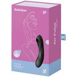 Satisfyer - Vibrador De Pulso De Ar Curvy Trinity 4 Preto