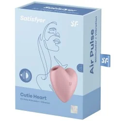 Satisfyer - Cutie Heart Estimulador De Pulso E Vibrador Rosa