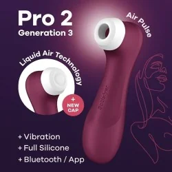 Satisfyer - Pro 2 Generacion 3 Vinho Tinto Bluetooth E App