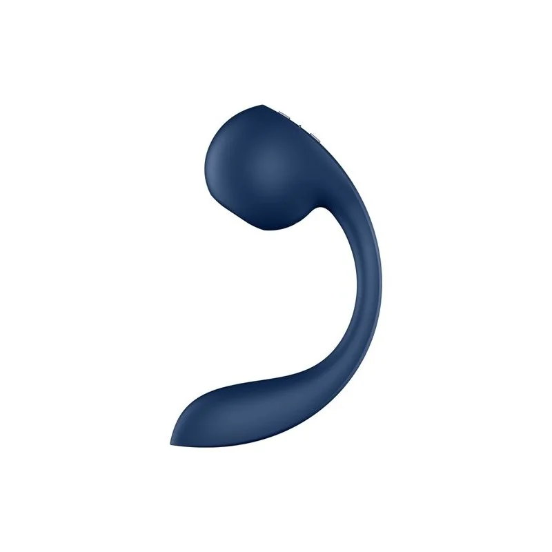 Satisfyer - Pro+ Wave 4 Estimulador De Ponto G E Air Pulse Aplicativo Gratuito Azul Escuro