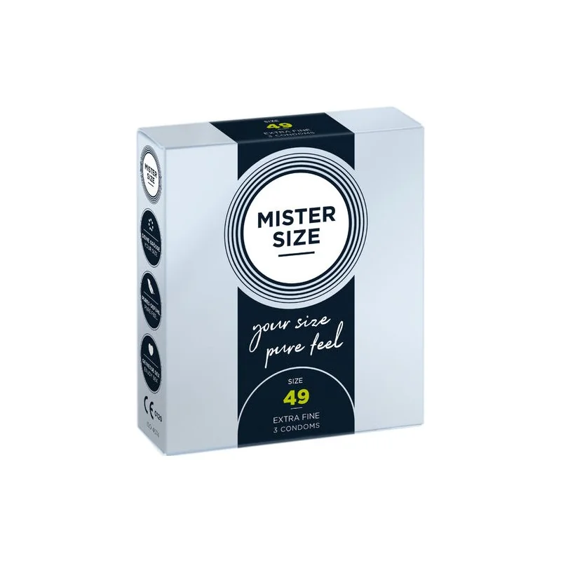 Mister Size - Preservativos Tamanho S 49 MM (3 Unidades)