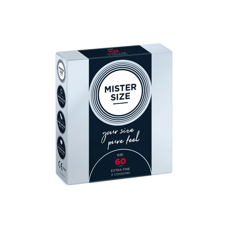 Mister Size - Preservativos Tamanho XL 60 MM (3 Unidades)