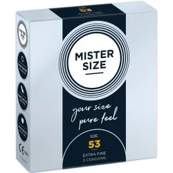 Mister Size - Preservativos Tamanho M 53 MM (3 Unidades)